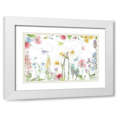 Spring Splash I White Modern Wood Framed Art Print with Double Matting by Pertiet, Katie