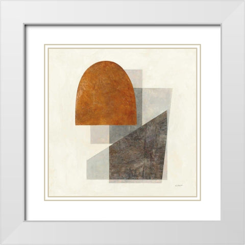 Quintet I White Modern Wood Framed Art Print with Double Matting by Schick, Mike