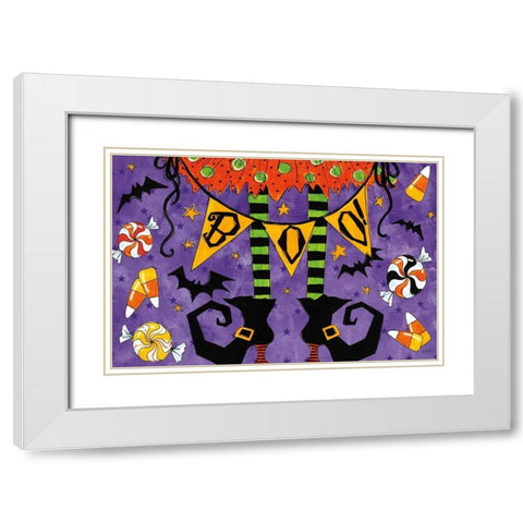 Spooky Fun III White Modern Wood Framed Art Print with Double Matting by Tavoletti, Anne