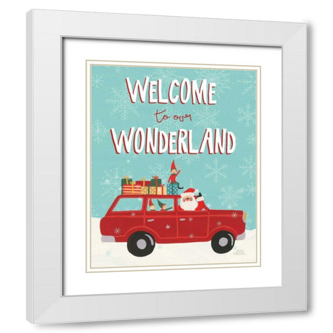 Holiday Travelers IV Wonderland White Modern Wood Framed Art Print with Double Matting by Marshall, Laura