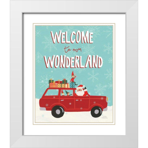 Holiday Travelers IV Wonderland White Modern Wood Framed Art Print with Double Matting by Marshall, Laura
