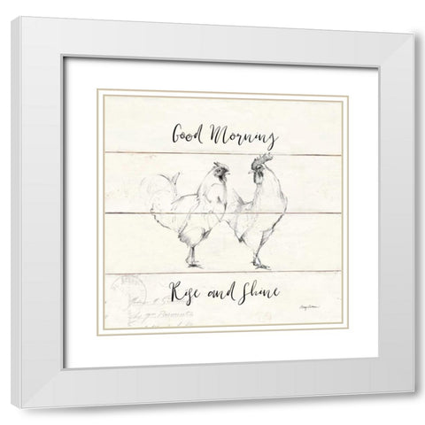 Life at Home I Shiplap White Modern Wood Framed Art Print with Double Matting by Tillmon, Avery