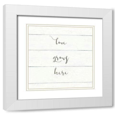 Home Sweet Home III Shiplap White Modern Wood Framed Art Print with Double Matting by Wild Apple Portfolio