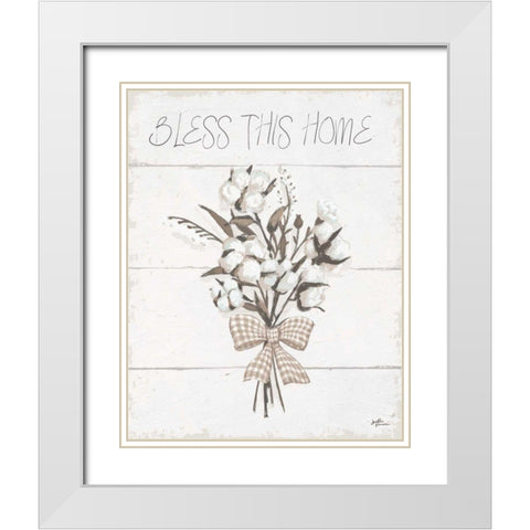 Blessed II Neutral White Modern Wood Framed Art Print with Double Matting by Penner, Janelle