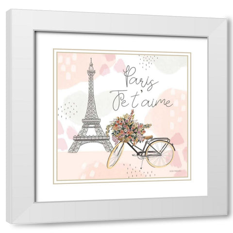 Sweet Paris II White Modern Wood Framed Art Print with Double Matting by Marshall, Laura