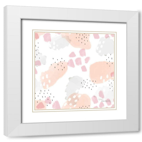 Sweet Paris Pattern III White Modern Wood Framed Art Print with Double Matting by Marshall, Laura