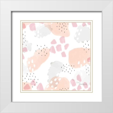 Sweet Paris Pattern III White Modern Wood Framed Art Print with Double Matting by Marshall, Laura