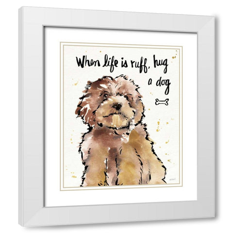 Strike a Paws XIII White Modern Wood Framed Art Print with Double Matting by Tavoletti, Anne