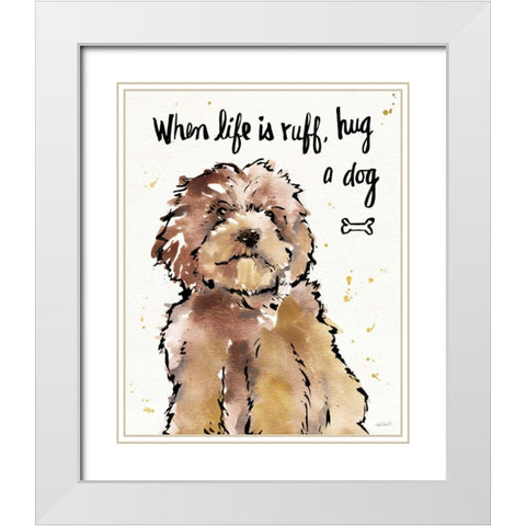 Strike a Paws XIII White Modern Wood Framed Art Print with Double Matting by Tavoletti, Anne