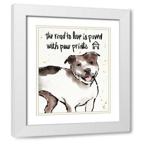 Strike a Paws XV White Modern Wood Framed Art Print with Double Matting by Tavoletti, Anne