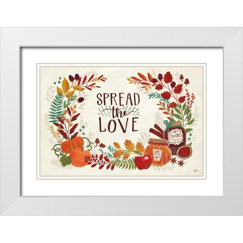 Spread the Love I White Modern Wood Framed Art Print with Double Matting by Penner, Janelle