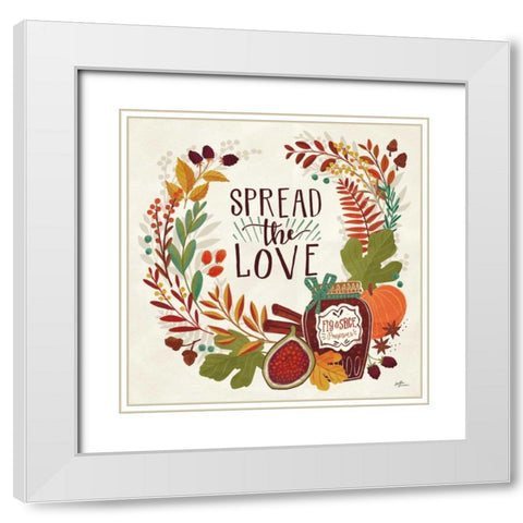 Spread the Love II White Modern Wood Framed Art Print with Double Matting by Penner, Janelle