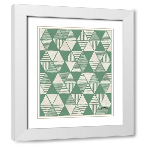 Spread the Love Pattern VIIB White Modern Wood Framed Art Print with Double Matting by Penner, Janelle