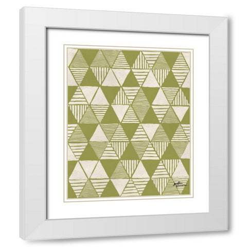 Spread the Love Pattern VIIC White Modern Wood Framed Art Print with Double Matting by Penner, Janelle