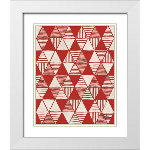 Spread the Love Pattern VIIE White Modern Wood Framed Art Print with Double Matting by Penner, Janelle