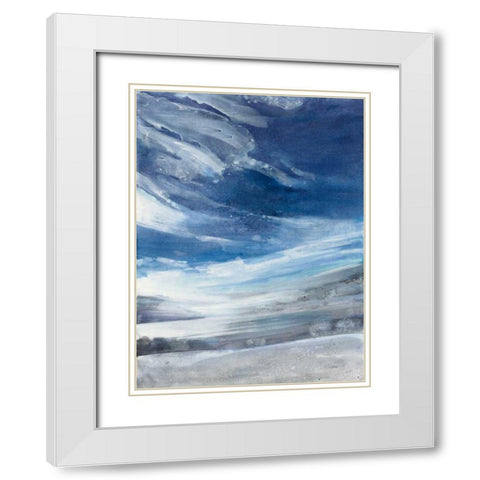 The Lake White Modern Wood Framed Art Print with Double Matting by Hristova, Albena