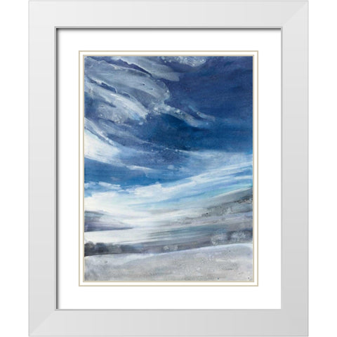 The Lake White Modern Wood Framed Art Print with Double Matting by Hristova, Albena