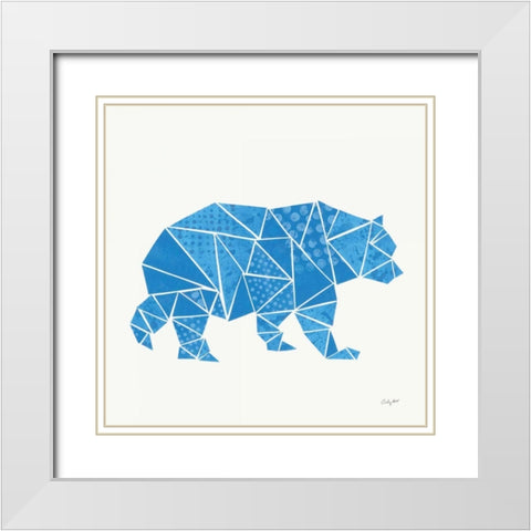 Geometric Animal I White Modern Wood Framed Art Print with Double Matting by Prahl, Courtney