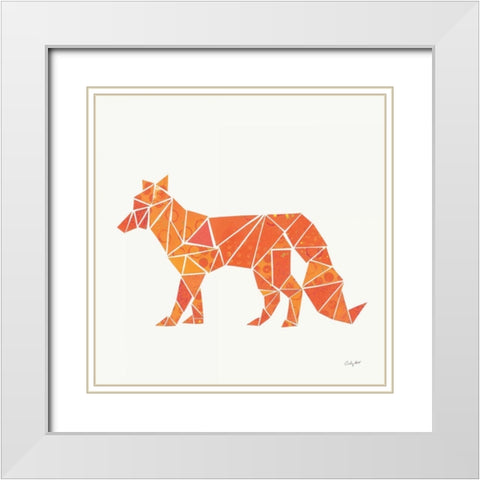 Geometric Animal II White Modern Wood Framed Art Print with Double Matting by Prahl, Courtney