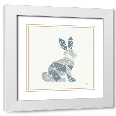 Geometric Animal III White Modern Wood Framed Art Print with Double Matting by Prahl, Courtney