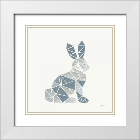 Geometric Animal III White Modern Wood Framed Art Print with Double Matting by Prahl, Courtney