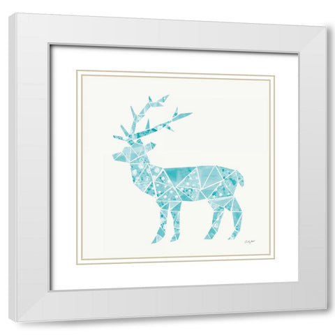 Geometric Animal IV White Modern Wood Framed Art Print with Double Matting by Prahl, Courtney