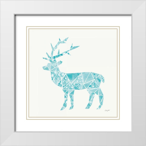 Geometric Animal IV White Modern Wood Framed Art Print with Double Matting by Prahl, Courtney