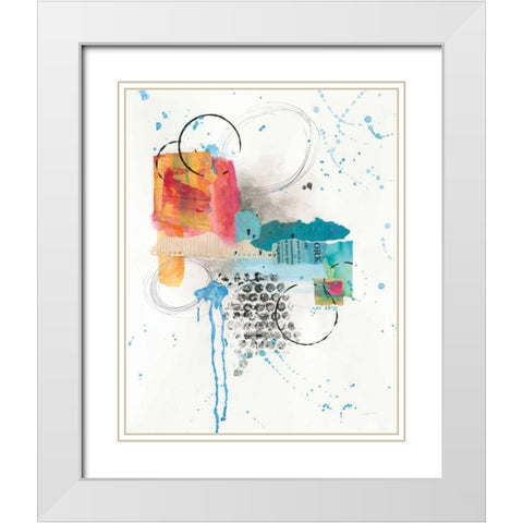 Abstract Skyline I White Modern Wood Framed Art Print with Double Matting by Prahl, Courtney