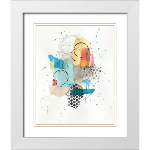 Abstract Skyline II White Modern Wood Framed Art Print with Double Matting by Prahl, Courtney