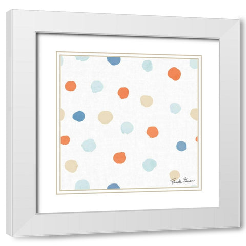 Whale Tale Pattern IIA White Modern Wood Framed Art Print with Double Matting by Zaman, Farida