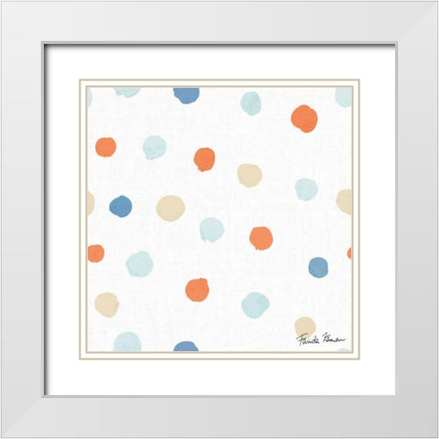 Whale Tale Pattern IIA White Modern Wood Framed Art Print with Double Matting by Zaman, Farida