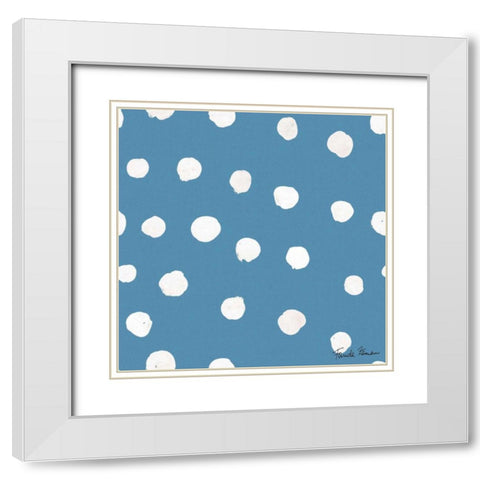 Whale Tale Pattern IIC White Modern Wood Framed Art Print with Double Matting by Zaman, Farida