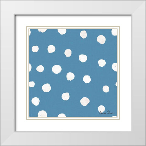 Whale Tale Pattern IIC White Modern Wood Framed Art Print with Double Matting by Zaman, Farida