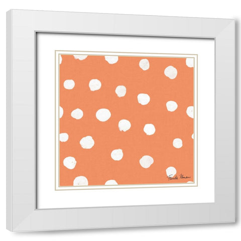 Whale Tale Pattern IID White Modern Wood Framed Art Print with Double Matting by Zaman, Farida