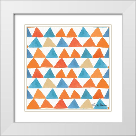 Whale Tale Pattern IIIA White Modern Wood Framed Art Print with Double Matting by Zaman, Farida