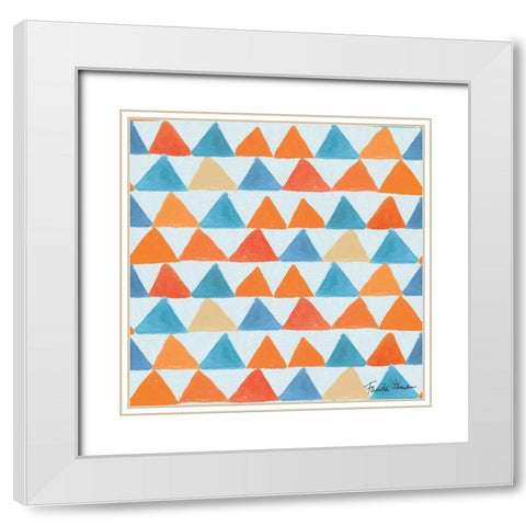 Whale Tale Pattern IIIB White Modern Wood Framed Art Print with Double Matting by Zaman, Farida