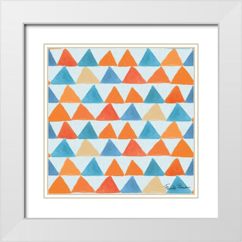 Whale Tale Pattern IIIB White Modern Wood Framed Art Print with Double Matting by Zaman, Farida