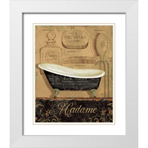 Bain de Madame White Modern Wood Framed Art Print with Double Matting by Brissonnet, Daphne