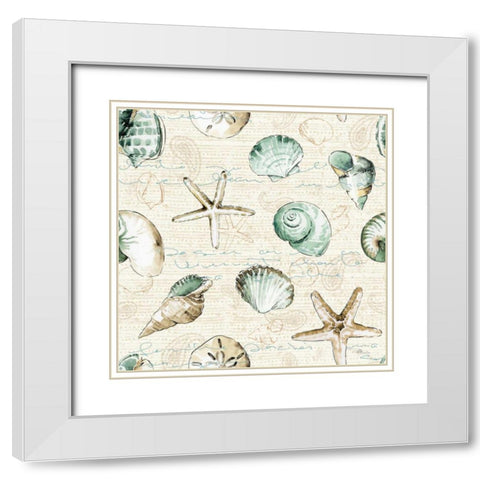 Ocean Prints Step 05 White Modern Wood Framed Art Print with Double Matting by Pela Studio