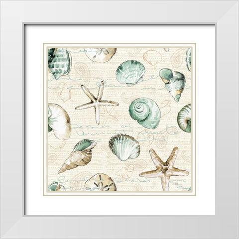 Ocean Prints Step 05 White Modern Wood Framed Art Print with Double Matting by Pela Studio