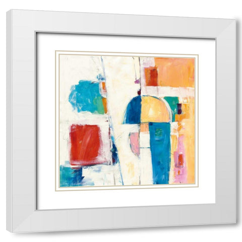 Down to the Street White Modern Wood Framed Art Print with Double Matting by Schick, Mike