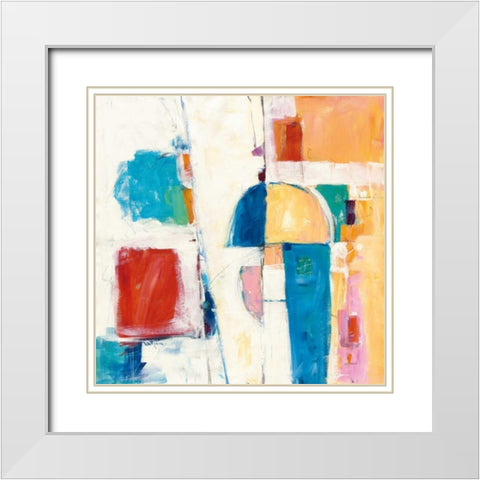 Down to the Street White Modern Wood Framed Art Print with Double Matting by Schick, Mike