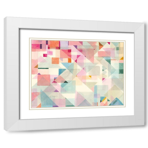Try Angles II White Modern Wood Framed Art Print with Double Matting by Carly Rae Studio