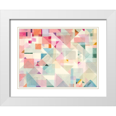 Try Angles II White Modern Wood Framed Art Print with Double Matting by Carly Rae Studio