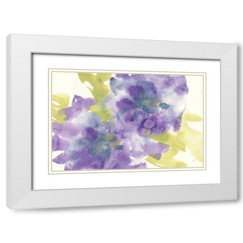 Violet and Gray I White Modern Wood Framed Art Print with Double Matting by Paschke, Chris
