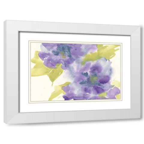 Violet and Gray II White Modern Wood Framed Art Print with Double Matting by Paschke, Chris