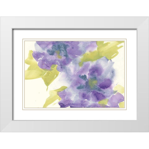 Violet and Gray II White Modern Wood Framed Art Print with Double Matting by Paschke, Chris