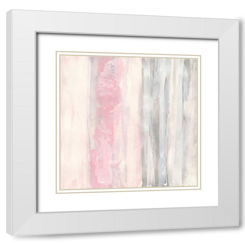 Whitewashed Blush II White Modern Wood Framed Art Print with Double Matting by Paschke, Chris