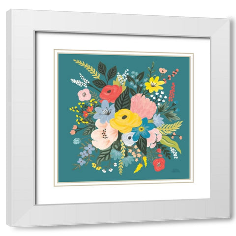Wild Garden VII White Modern Wood Framed Art Print with Double Matting by Marshall, Laura