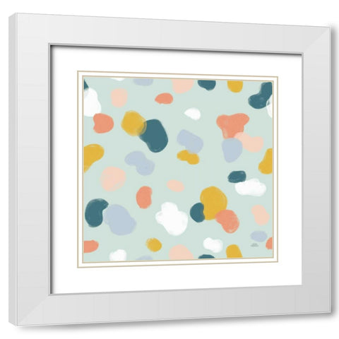 Wild Garden Pattern IXA White Modern Wood Framed Art Print with Double Matting by Marshall, Laura
